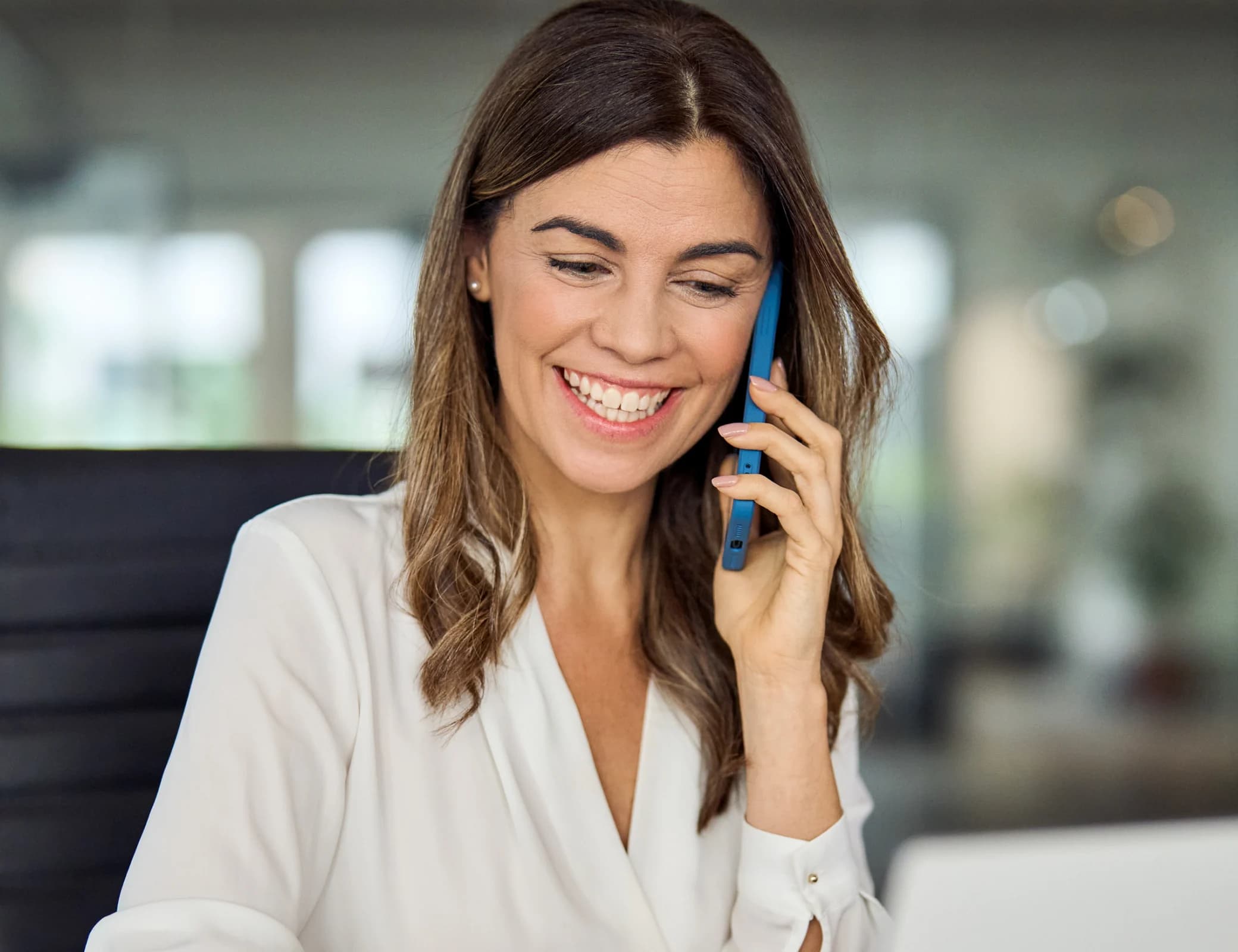 Woman talking on phone